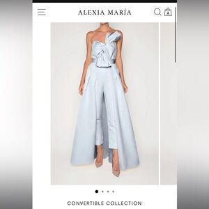 Alexia Maria silk jumpsuit with skirt attachment as pictured